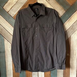 7 Diamonds Grey Button-Up Shirt